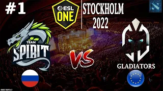 МАТЧ ИГРОВОГО ДНЯ! | Spirit vs Gaimin Gladiators #1 (BO2) ESL One Stockholm