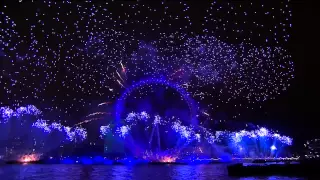 Фейерверк на Новый 2014 Год в Лондоне