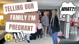 TELLING OUR FAMILY I'M PREGNANT!!