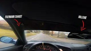 BMW E36 323i Track car POV DRIVE (Eisenmann Exhaust, Simota Air intake) RAW SOUND