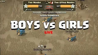 Boys vs Girls Clan War | Clash of Clans Ft. Indian Clasher vs Top Girl Clashers