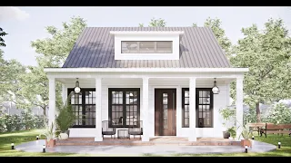 Small House Design | 7 x 7m (49m2) | 2 Bedrooms