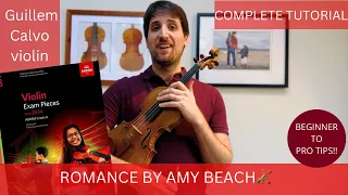 Amy Beach Romance - complete tutorial for violin Grade 8 #womencomposers #abrsm #violintutorial
