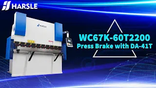 HARSLE WC67K-63T2200 Hydraulic Press Brake with DELEM DA-41T Touch Screen