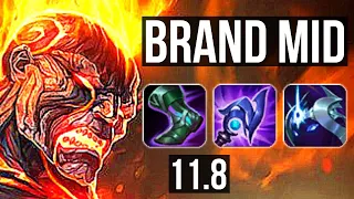 BRAND vs PANTHEON (MID) | Rank 4 Brand, Quadra, 2.1M mastery, 900+ games | NA Grandmaster | v11.8