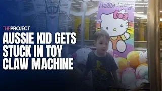 Little Boy Rescued After Adventure Into A Claw Machine