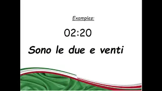 Italian for beginners A1 / lesson 17 / telling the time in italian