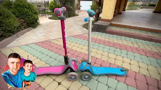 Про наш дитячий самокат Globber Fold Up Light wheels Elite Deluxe (рожевий)