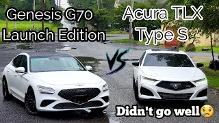 2021 Acura TLX Type S vs 2022 Genesis G70 Launch Edition | we FINALLY meet : Part 2