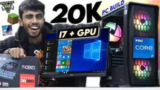 20,000/- Rs Super Intel i7 Gaming PC Build🔥 With GPU  - Best Gaming PC 2024 Complete Setup🪛