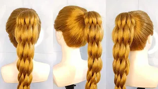 Kiểu buộc tóc đơn giản dễ làm ai cũng làm được| Easy braid hairstyle| Hairstyle| Coiffures simples