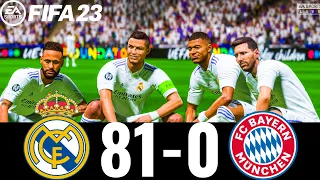 FIFA 23 - MESSI, RONALDO, MBAPPE, NEYMAR, ALL STARS - REAL MADRID 81-0 FC BAYERN  - UCL FINAL!