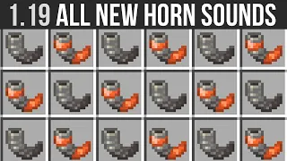 Minecraft 1.19 All Copper Horn & Goat Horn Sounds In The Wild Update