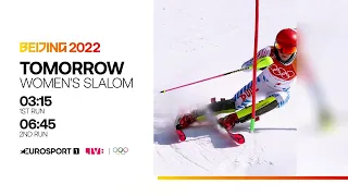 2022 Eurosport. Beijing Olympics. Women's Slalom (INT)