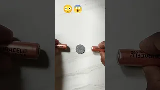 spin Coin with Battery 😳#youtubeshorts #experiment #scienceexperiment #cointricks #coinexperiment