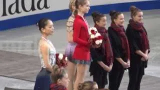 2013 Skate Canada Ladies victory ceremony