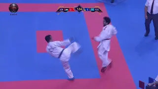 Bashar Alnajjar vs Nurkanat Azhikanov - Male Kumite -75Kg (Qualification Tournament Paris 2021)