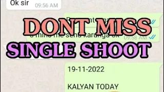 Kalyan 19-11-2022 free otc satta matka 100% Fixx single ank tricks kalyan Don't miss | Open