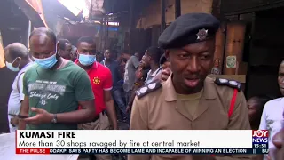 Kumasi Fire: More than 30 Shops ravaged by fire at central market - The Pulse (19-4-21)
