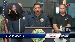 Florida Gov. Ron DeSantis updates Florida after Hurricane Idalia leaves the state