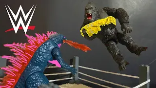 Godzilla X Kong WWE Wrestling Match Stop Motion