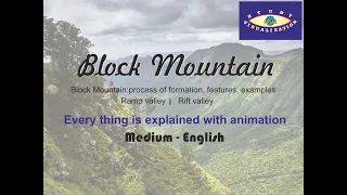 Block Mountain(origin, features, examples), Rift Valley, Ramp Valley through animation