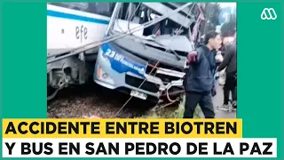 Accidente entre biotren y bus deja víctimas fatales y heridos en San Pedro de la Paz