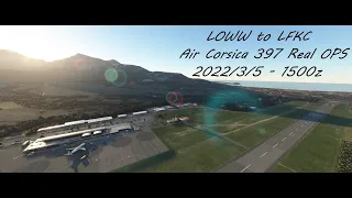 MSFS2020 - Live Real OPS IFR from LOWW Vienna to LFKC Calvi | A32NX Exp | Live weather