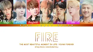 BTS Fire (불타오르네) Color Coded Lyrics/가사 (Han/Rom/Pol)