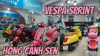 Vespa Sprint Màu Hồng tuyệt đẹp #vespa #vespasprint125 #vespacũ
