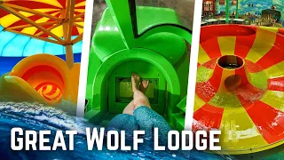 Great Wolf Lodge - ALL Water Slides at SIX Parks POV!