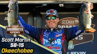OPEN: Scott Martin leads Day 2 at Lake Okeechobee with 58 pounds, 15 ounces