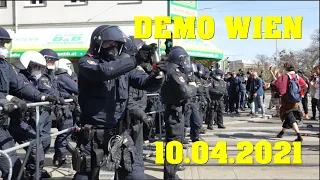 POLIZEI GROßEINSATZ bei DEMONSTRATION in WIEN | 10.04.2021