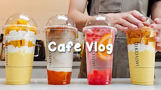 🧃주말 스트레스 해소에 맛있는 음료🍡30mins Cafe Vlog/카페브이로그/cafe vlog/asmr/Tasty Coffee#517