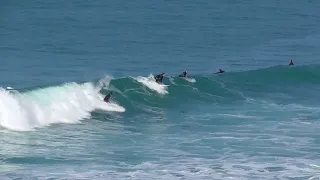 One of the strangest take off's. Surfing Fistral Cornwall
