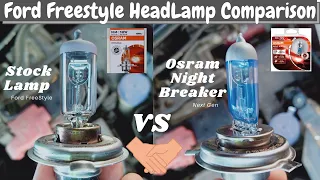 Osram Night Breaker Laser H4 Vs Stock Light | 60/55w 12V | Headlight Comparison for Ford Freestyle