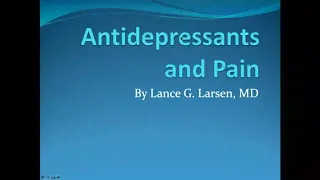 Antidepressants and Pain