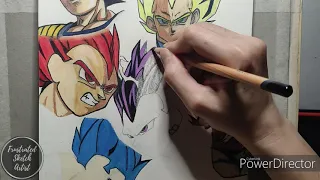 Time-lapse Drawing #24: VEGETA in Different SSJ Forms | F.S.A.