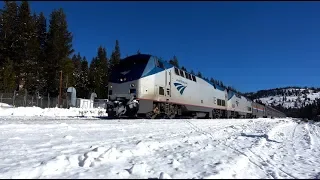 4K: Snow Trains on Donner Pass 12-27-19