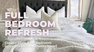 FULL BEDROOM REFRESH USING PANTRY ITEMS YOU ALREADY HAVE - CLEAN + STYLE WITH ME - Chantel Mila