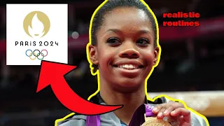 This time preety realistic routines for Gabby Douglas+potencial scores