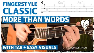 More Than Words Guitar Tutorial - Full Walk-Through With TAB | Extreme Guitar Lesson