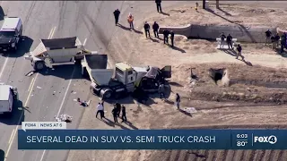 SUV crash leaves at least 13 dead