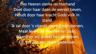 Psalm 118 vers 8 met bovenstem Gods rechterhand is hoog verheven