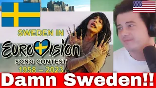 American Reacts Sweden 🇸🇪 in Eurovision Song Contest (1958-2023)