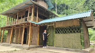 Make the bamboo door and complete the whole bamboo house