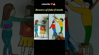 Beware of fake friends #shorts #youtubeshorts #cartoon #drawing #animation #viralvideo #art #artist