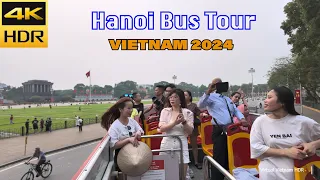 (4K HDR) City Sightseeing Hanoi Hop-on Hop-off Bus Tour 1 Hour - Vietnam 2024 | P2