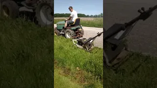 Redneck ditch mower John Deere 265 and 14sb mowing team