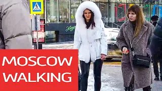 Moscow City. New Arbat street. Moscow street walk 2022. Moscow street scenes. Walk around Moscow.